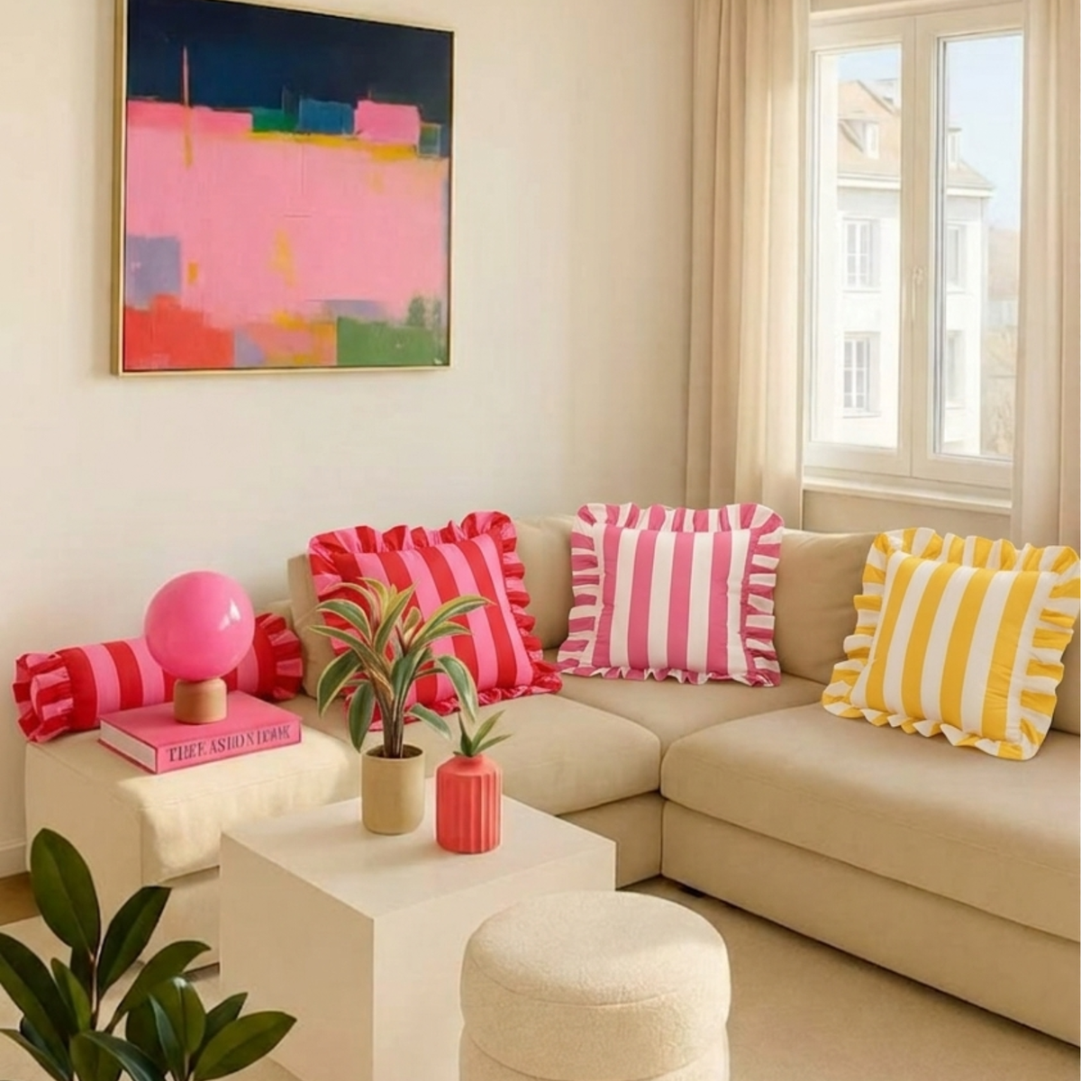 Housse de coussin photo brodée